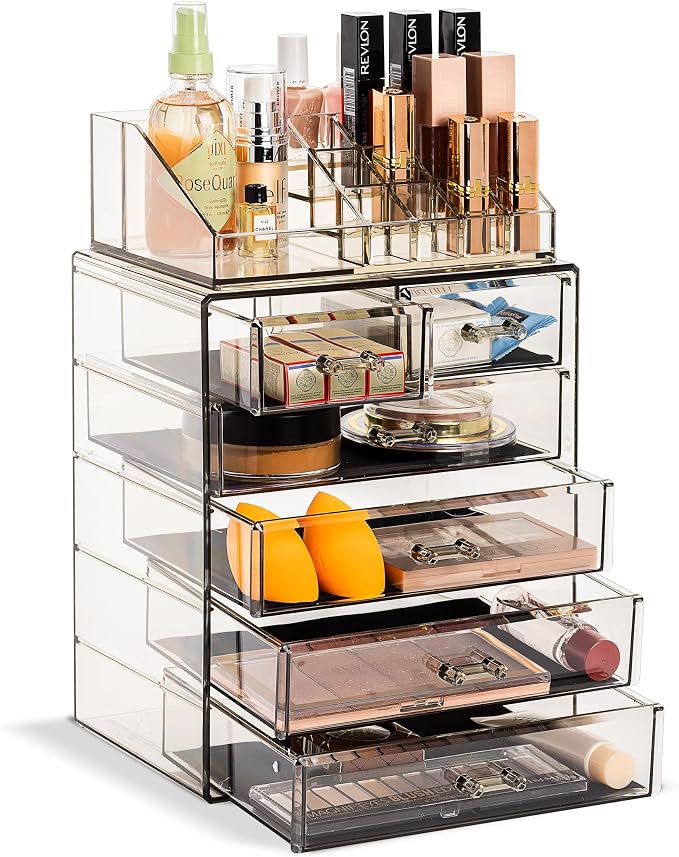 Sorbus Acrylic Makeup Organizer Set, 6-Drawer Vanity & Countertop Cosmetic by Sorbus