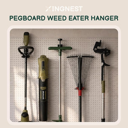 4-Pack Heavy Duty Weed Eater Pegboard Hooks | Leaf Blower Hanger & Vacuum Holder - Image 5