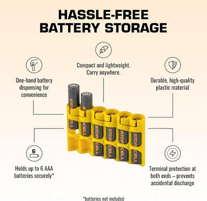 AAA Battery Storage Caddy by Storacell, Holds 6 Batteries - Image 4
