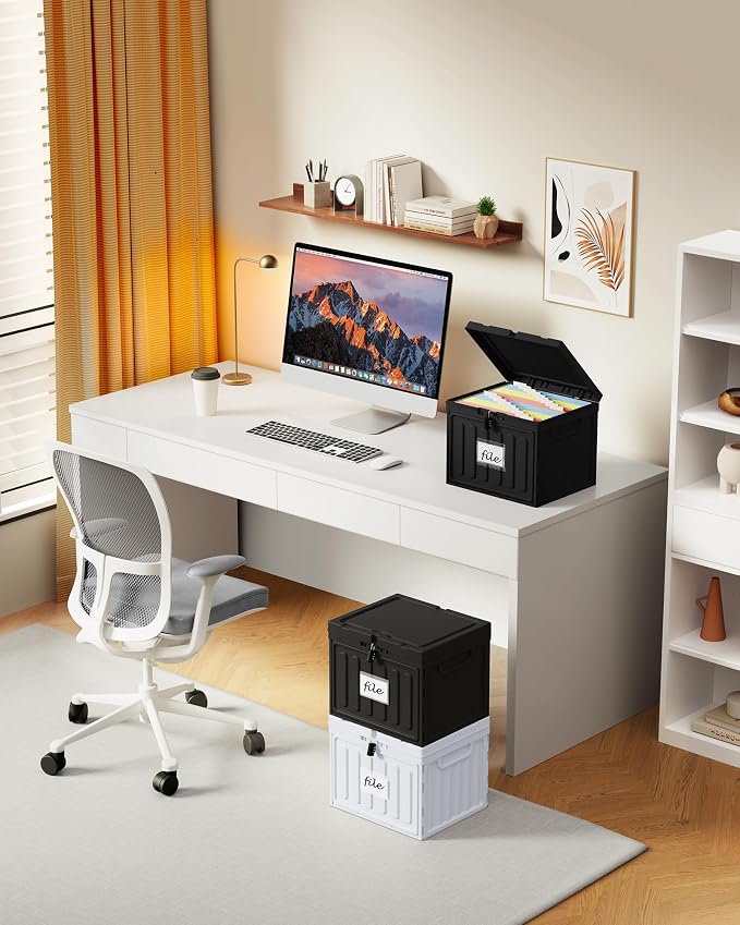 Oterri Plastic File Box with Lid - Image 6
