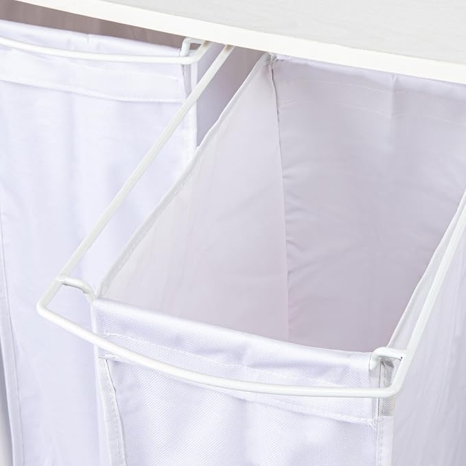 Household Essentials 3-Bag Laundry Center, Smooth Laminate Shelving, Sturdy - Image 5
