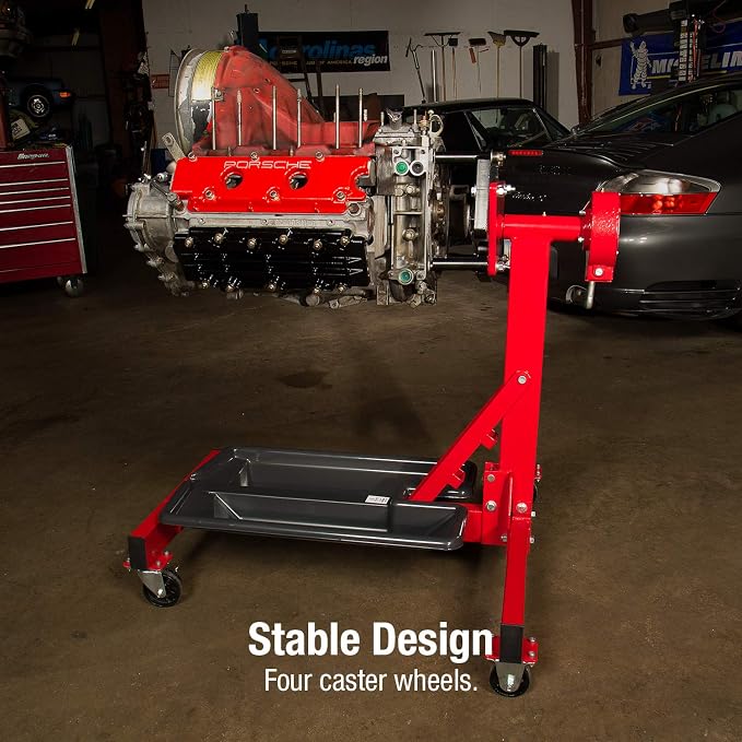 SUNEX TOOLS 8300GB, Foldable Engine Stand, ½ Ton Capacity, Self-Locking Worm - Image 5