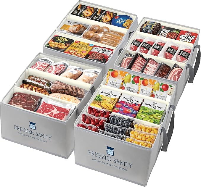The Original Chest Freezer Organizer Bins, Stackable Storage Organizers by Unknown