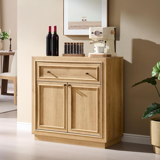 ACCOHOHO Modern Farmhouse Buffet Cabinet, 31.5" Sideboard Credenza, Modular by ACCOHOHO