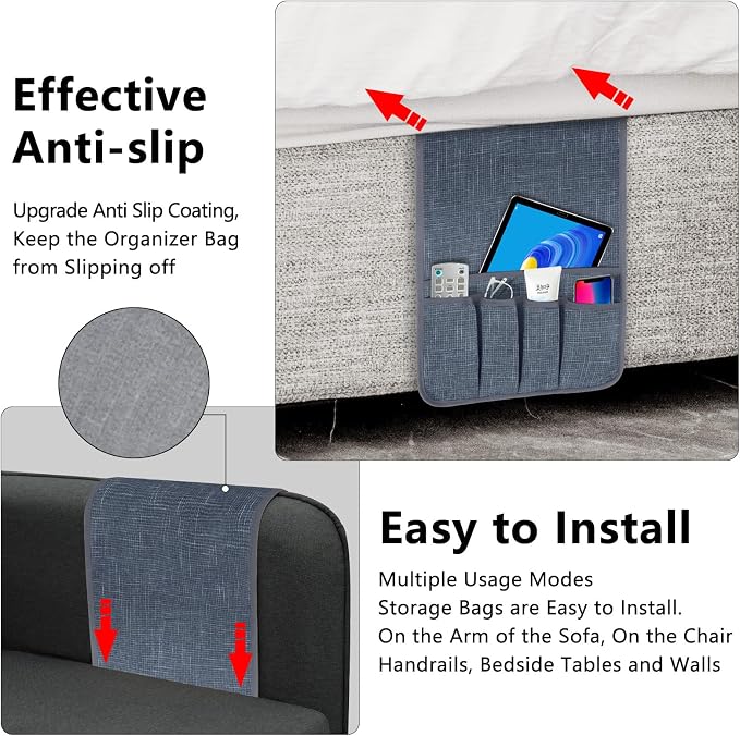 Couch Armrest Remote Control Holder, Couch Caddy Gifts - Image 5
