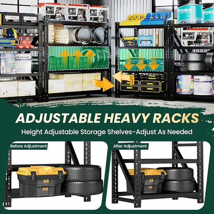 Heavy Duty Garage Storage Shelves 8000LBS Capacity, 4-Tier Adjustable - Image 4