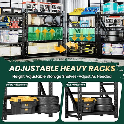 Heavy Duty Garage Storage Shelves 5000LBS Capacity, 4-Tier Adjustable - Image 4