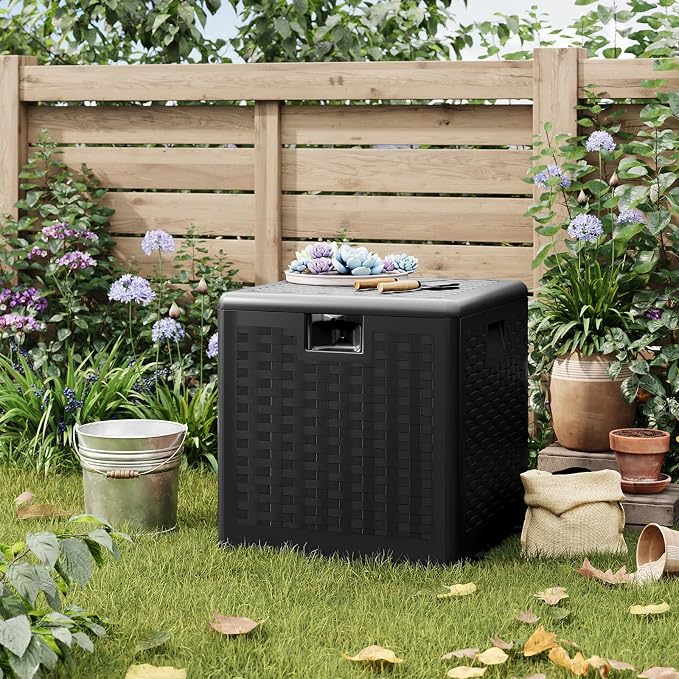 IDEALHOUSE 28 Gallon Resin Deck Box, Weatherproof and UV Resistant Outdoor - Image 9