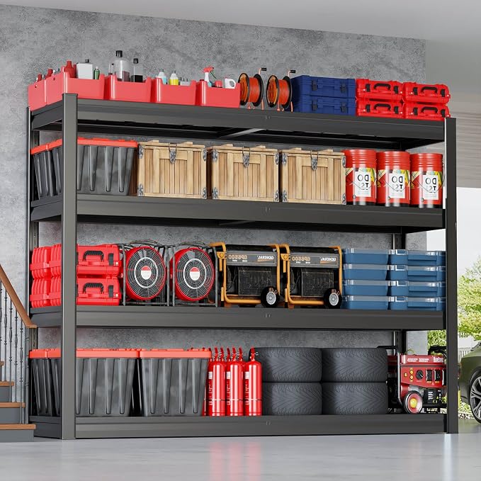 67" Wide Garage Shelving Unit, 3500 LBS Capacity, Industrial Adjustable Shelves - Image 2