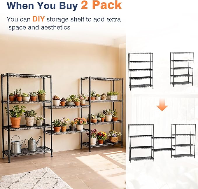 5-Tier Heavy Duty Shelving Unit, Metal Shelving - Image 6