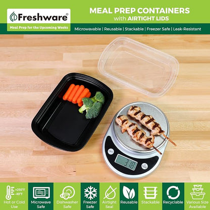 Freshware Meal Prep Containers 1 Compartment - Image 2
