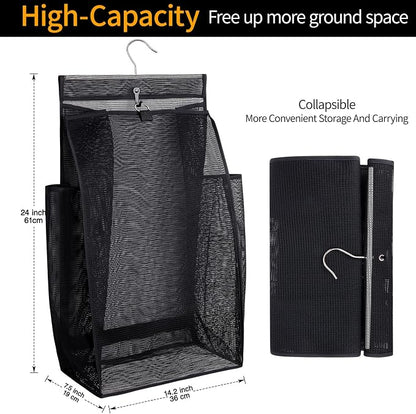 Hanging Collapsible Breathable Mesh Laundry Hamper, Fast Drying Portable Space - Image 2