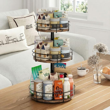3 Tier Lazy Susan Spice Rack Organizer 360° Rotating, - Image 8