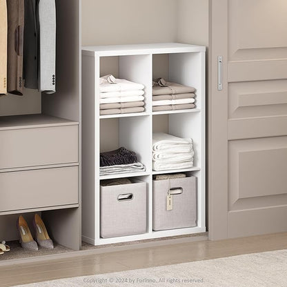 Furinno Cubic Extra Thick 6-Cube Closet Organizers and Storage, Open Shelf by Furinno-FitsYourSpaceFitsYourBudget