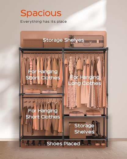 Clothes Rack, Portable Closet, 54.3 Inch Large Capacity Wardrobe Closet - Image 4