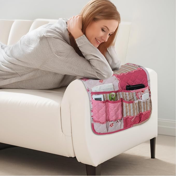 Armchair Caddy for Couch Remote Control Holder Non-slip Sofa Armset Organizer - Image 7