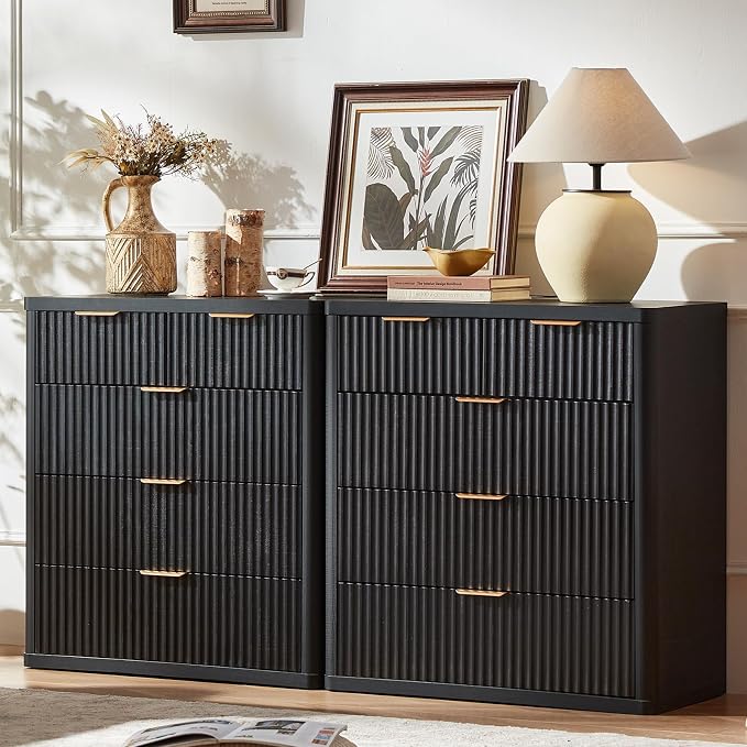 LEYAOYAO Fluted 5 Drawers Dresser by LEYAOYAO-Findtheshiningpointofyourideallife%EF%BC%81