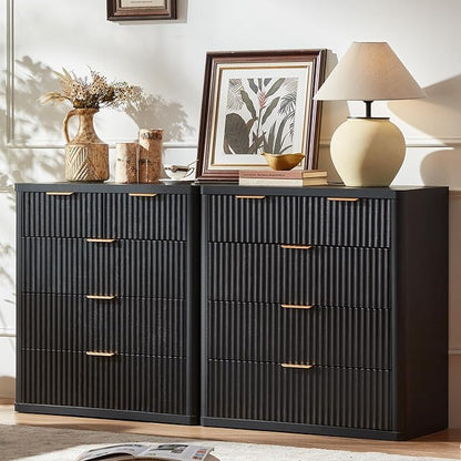LEYAOYAO Fluted 5 Drawers Dresser by LEYAOYAO-Findtheshiningpointofyourideallife%EF%BC%81