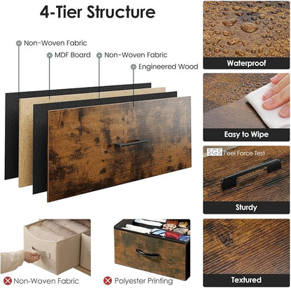 Nightstand, End Table, Bedside Table, Small Tall Dresser - Image 6