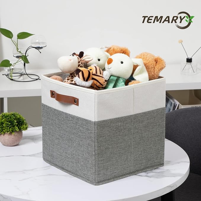 Temary Storage Cubes 12ﾗ12 Fabric Cube Storage Bins Foldable Storage Baskets - Image 5
