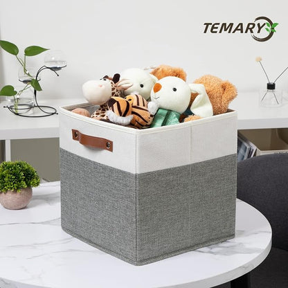 Temary Storage Cubes 12ﾗ12 Fabric Cube Storage Bins Foldable Storage Baskets - Image 5