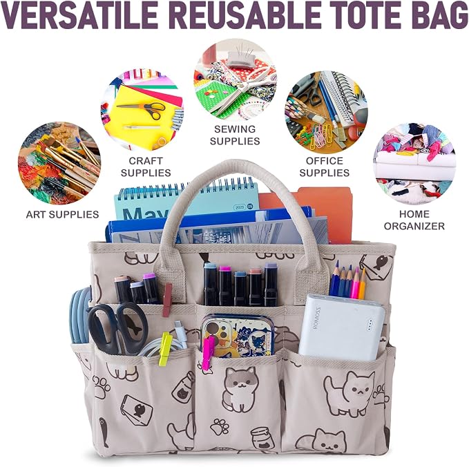 Cupohus Art Organizer Craft Storage Tote Bag - Image 2