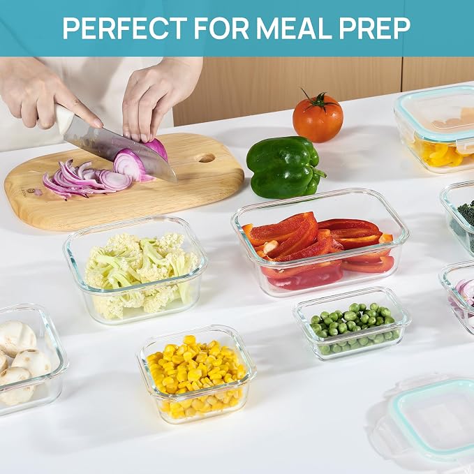 Vtopmart 8 Pack Glass Food Storage Containers - Image 7