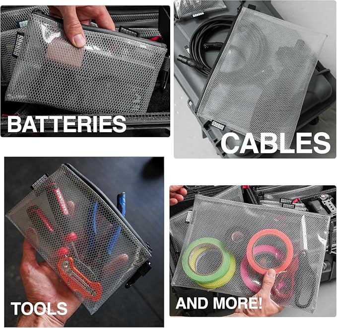 GOBAGS Air Production Small Clear Zipper Pouch – Cable Organizer & Travel Gear - Image 4