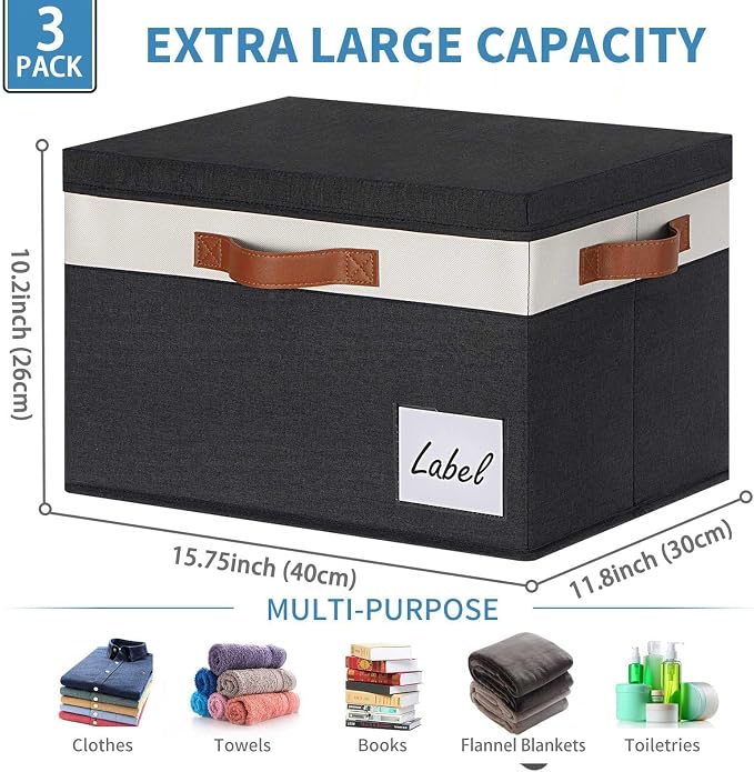 GhvyenntteS Extra Large Storage Bins - Image 3