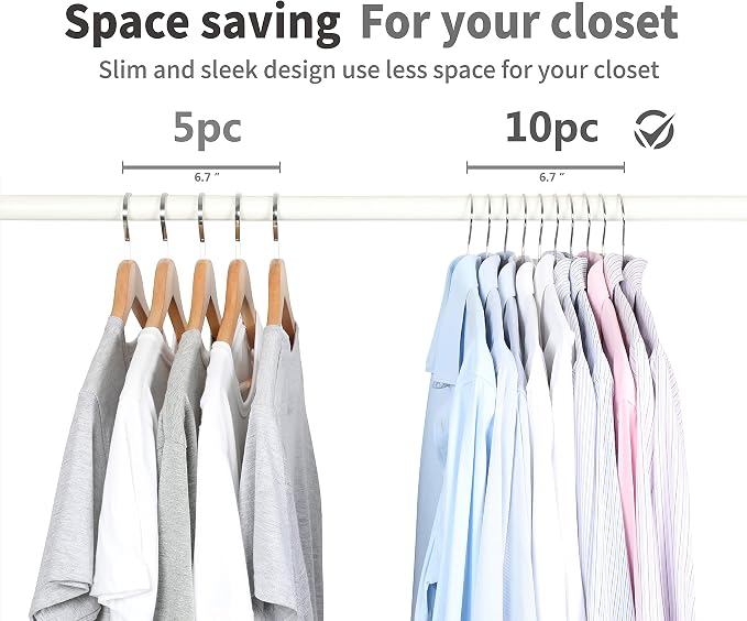 TOPIA HANGER Metal Hangers 20 Pack, Non Slip Clothes Hangers Space Saving - Image 6