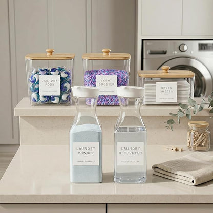 3+2 Pack Laundry Pods Containers & Dryer Sheet Holder & Laundry Detergent - Image 8