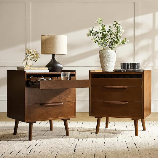 HULALA HOME 2 Drawer Nightstand by HULALAHOME