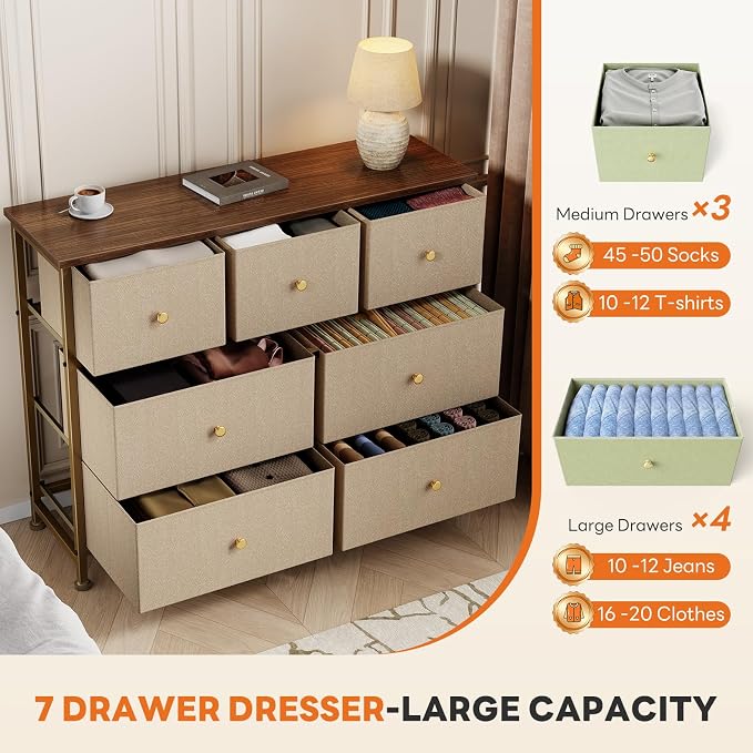 Sweetcrispy 7 Drawer Dresser for Bedroom Storage - Image 5