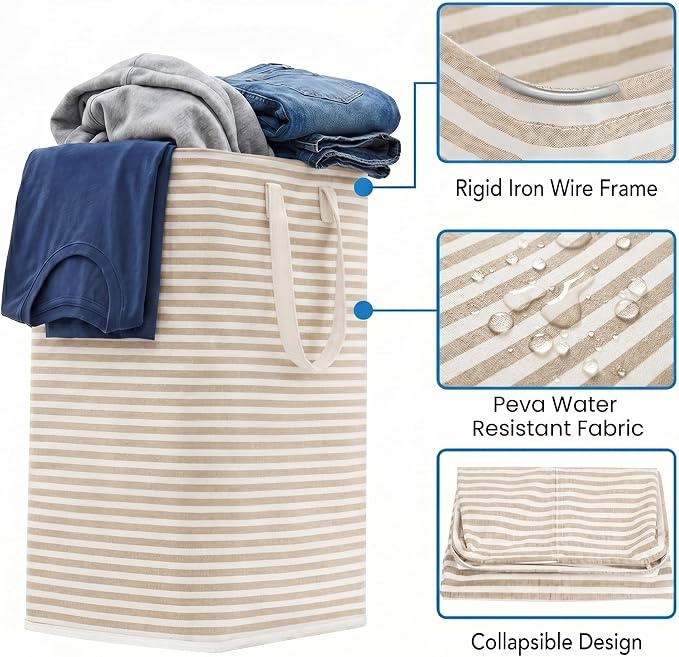 efluky Slim Laundry Basket, Narrow Laundry Hamper - Image 3