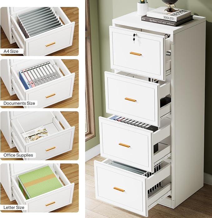 Tribesigns 4 Drawer File Cabinet - Image 6