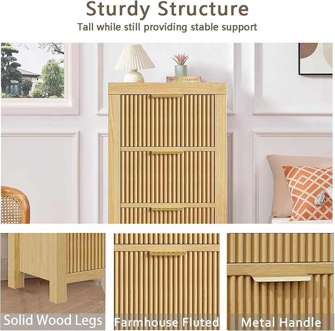 Modern 8-Drawer Solid Wood Dresser - Image 5