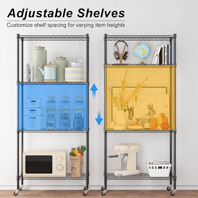 Homdox Heavy Duty 4-Tier Metal Shelving Unit - Image 4