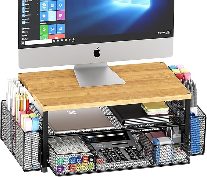 OPNICE Desk Organizers and Accessories, 2-Tier Computer Monitor Stand by OPNICE