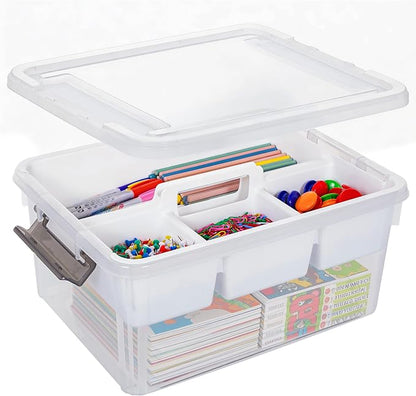 Citylife 17 QT Plastic Storage Bins Clear Storage Box by Anywish