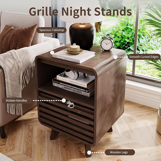 Fluted Night Stand Nightstand - Image 5