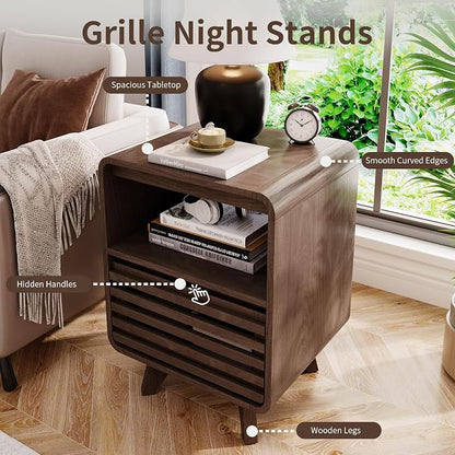 Fluted Night Stand Nightstand - Image 5