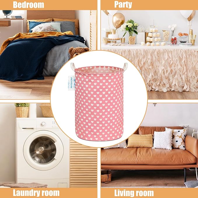 LANGYASHAN Laundry Basket Canvas Fabric Collapsible Organizer Basket - Image 3