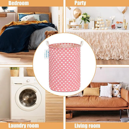 LANGYASHAN Laundry Basket Canvas Fabric Collapsible Organizer Basket - Image 3