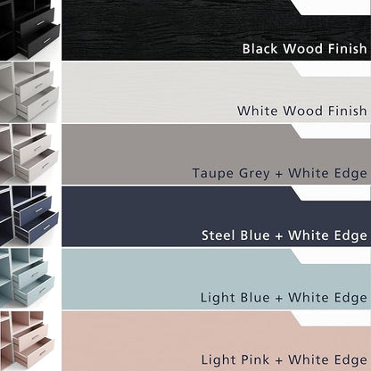 Homes: Inside + Out Apexa 4-Vertical Storage Organizer Shelves, Stackable Wood - Image 8