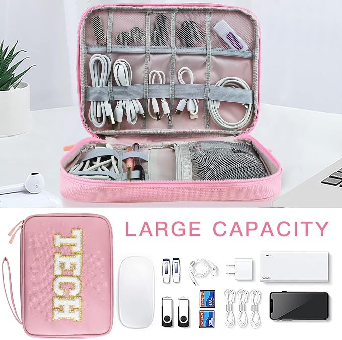COSHAYSOO Electronics Bag Case Cable Cords Organizer Travel Essentials - Image 4