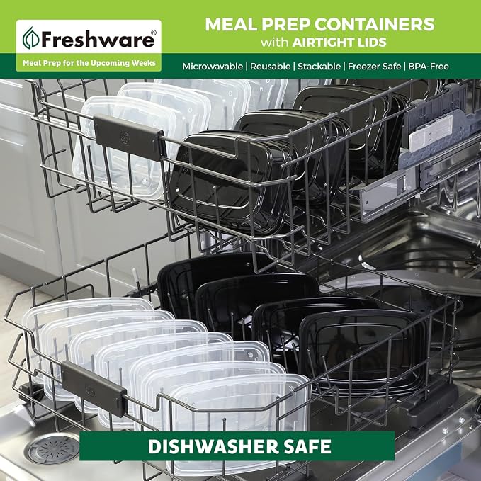 Freshware Meal Prep Containers 1 Compartment Food Storage Containers - Image 7