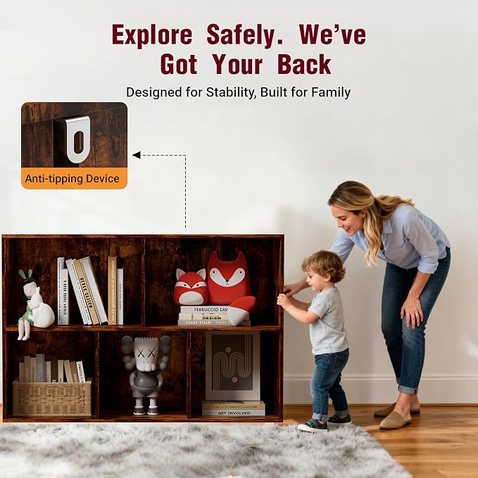 Book Shelf, Wooden Cube Storage Organizer - Image 4