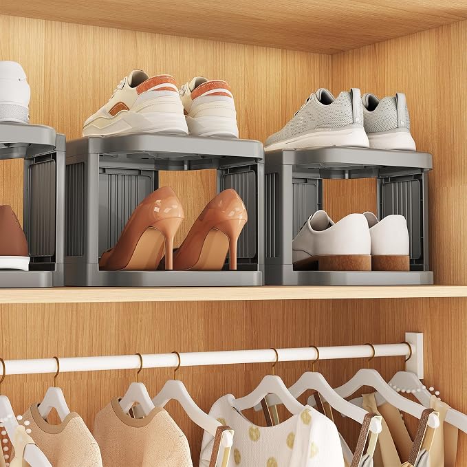 Kitstorack 5-Tier Vertical Plastic Shoe Rack, Freestanding Stackable Shoe - Image 4