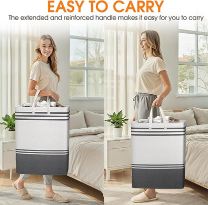 3 Pack Large Laundry Baskets, Laundry Hampers, Freestanding Waterproof - Image 6