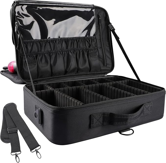 JOURMON Travel Makeup Train Case, Large Capacity Cosmetic Bags by JOURMON